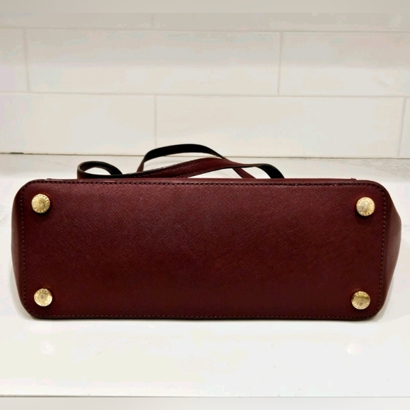 Michael Kors Burgundy Saffiano Leather Tote Authentic